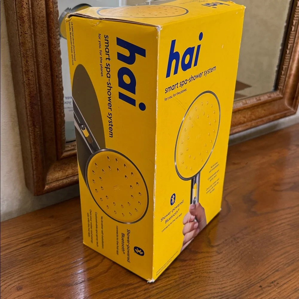 hai Smart shower head Bluetooth/adjustable pressure/hand held water saving head.